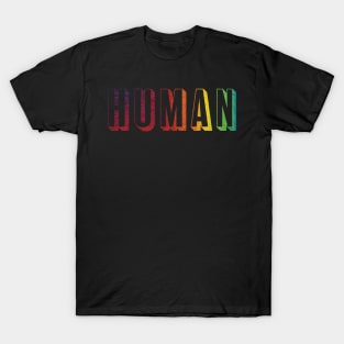 Human 3D Rainbow Yarn T-Shirt